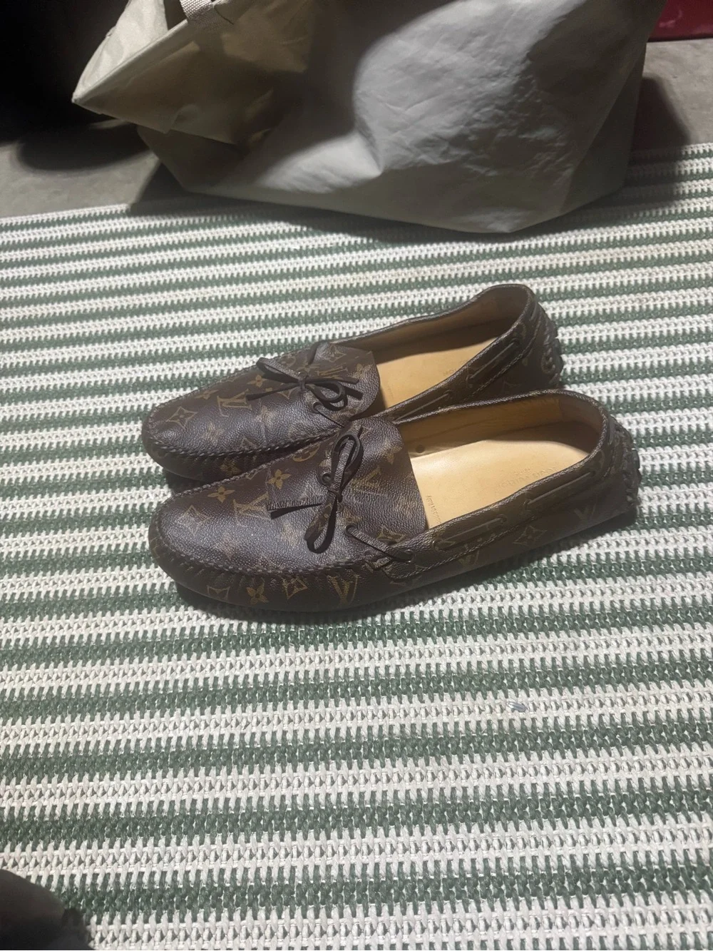 Louis Vuitton Dark Brown Monogram Leather Driving Loafers